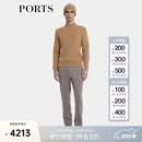 PORTS宝姿男装 秋冬新品细腻羊绒菱形格柔软吸湿保暖针织衫 驼色 L