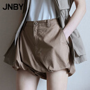 江南布衣（JNBY）【商场同款】26春新品短裤花苞灯笼裤日常宽松休闲棉质5Q3E14360 261/灰卡其 XS