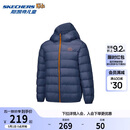 Skechers斯凯奇秋冬新款儿童舒适保暖中性风短款梭织羽绒外套上衣P425K048