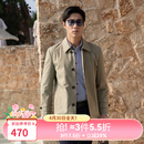 雅戈尔（YOUNGOR）风衣男翻领单风衣锦纶耐穿舒适透气男士上衣外套 GYDF424995YQA卡其 L 175/96A