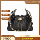 香奈儿25bag系列26c 26年新款mini女士手提单肩包 金色双c链条 明星同款 黑色金链 22*12*20cm