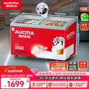 澳柯玛（AUCMA）338升雪糕柜卧式冰柜展示柜 商用冷冻柜 大容量冰箱点菜冷柜 钢化玻璃门负30度 1级能效 SD-338HA