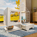 蔻丝全景兔笼子带厕所室内家用大号加高兔别墅侏儒兔专用兔窝