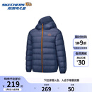 Skechers斯凯奇秋冬新款儿童舒适保暖中性风短款梭织羽绒外套上衣P425K048