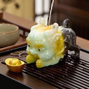 八千行茶宠创意摆件变色貔貅可养吸财招财功夫茶具配件茶桌茶台茶盘