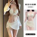 栢启歆泳衣女泡温泉高级感比基尼四件套小清新纯欲性感分体沙滩度假泳装 白月光比基尼四件套 均 码 【70-130斤】