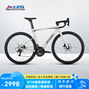 喜德盛公路自行车AD300油碟UCI车架2x10速中空一体牙盘桶轴破风车 白蛇 480mm（适合身高165-175cm）