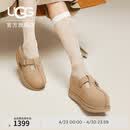UGG春季女士时尚舒适炫金系列厚底休闲玛丽珍鞋 1167550SAN|沙色 38