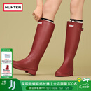 HUNTER【修饰腿型】户外露营女鞋Refined防水防滑高筒靴长筒靴网红女靴 军红色/MLR 38