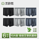 京舒棉京东自有品牌【新疆棉】男士纯棉内裤10A抗菌平角短裤6条 2XL