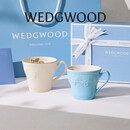Wedgwood欢愉假日蓝色+树莓马克杯2个装陶瓷马克对杯咖啡杯可进洗碗机