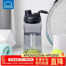 乐扣乐扣（LOCK&LOCK）大容量水杯tritan运动摇摇杯便携提手水壶男女塑料杯子1.5L黑色