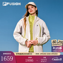FILA FUSION斐乐潮牌女士棉服两件套2026春新款休闲宽松保暖外套 云白色-WT S 160/80A/S