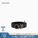 Calvin KleinJeans男士真皮商务休闲ck双面金属字母带头牛皮革腰带皮带礼物