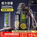 恩尔美（nRMEi）运动水杯超大容量夏季男健身茶水分离吨桶吨耐高温便携2000ml水壶