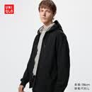 优衣库连帽拉链运动开衫/长袖男装女装外套卫衣482311 09 黑色 L