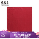 雅戈尔（YOUNGOR）丝巾男士经典口袋丝巾优质涤丝面料经典丝巾装饰方巾商场同款 暗红 均码