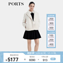 PORTS宝姿商场同款秋季新款女装奶白色环保皮草短大衣SD9U001QZW018 奶白色-5 XS