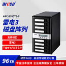 areca ARC8050T3-8雷电3磁盘阵列 8盘雷电3磁盘阵列 影视剪辑存储 每秒1700MB 标配96TB企业级存储容量
