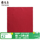雅戈尔（YOUNGOR）丝巾男士经典口袋丝巾优质涤丝面料经典丝巾装饰方巾商场同款 暗红 均码