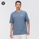 lululemon丨Heavyweight男士短袖T恤*文字徽标 速干芯吸 LM3GDCS 钢青 L