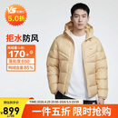 耐克NIKE男冬季短款连帽羽绒服 运动防寒外套 WR系列HQ4183-233黄L