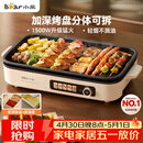 小熊（Bear）烤肉电烤盘 烤肉锅家用 轻烟烤串烤肉 一体多功能锅 不沾可拆电烧烤炉 DKL-Y15C1