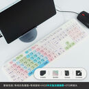 语森忆儿童打字练习专用键盘适用于学生初学者中文汉字注释指法盲打 有线白色键盘+有线鼠标+VV20中文指法键盘膜+O