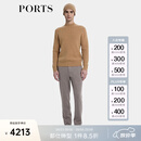 PORTS宝姿男装 秋冬新品细腻羊绒菱形格柔软吸湿保暖针织衫 驼色 L