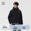 KOLON SPORT/可隆户外羽绒服 男子防水透湿防风耐磨可拆卸帽鹅绒夹克 LHDJ5WT819-BK 黑色 XL 180/100A