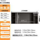 铝合金电视机壁龛嵌入式悬浮电视背景墙铝合金框65寸75寸85寸定制 【典雅黑】85寸双侧储物格【不含灯带】