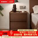 家逸实木床头柜卧室轻奢高级感简约小户型收纳边柜子置物架2026全新款