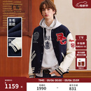 Teenie Weenie小熊男装字母撞色2025年春季新款休闲时尚棒球服外套 藏青色 2XL (185)