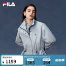 FILA 斐乐官方女装棉服2026春新款时尚休闲宽松收腰保暖立领外套 纯真蓝-LB S 160/80A/S
