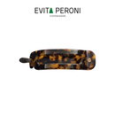 依慧达（Evita Peroni ）复古镂空鸭嘴夹扣夹女后脑勺盘发扁平夹简约横夹发夹 玳瑁色