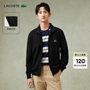 LACOSTE法国鳄鱼男装26春夏新款简约翻领拉链卫衣外套|SH0846 031/黑色 M 4
