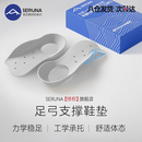 SERUNA日本足弓支撑鞋垫男女士软弹站久不累运动专用高弹减震扁平足