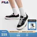 FILA 斐乐官方男鞋FOSSO 1+帆布鞋2026夏新款岩行鞋 1+时尚休闲鞋 黑/奶白-BG 42
