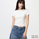 优衣库女装圆领短T恤/短袖26春夏新款483455 00 白色 M