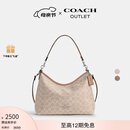 蔻驰（COACH）奥莱女士夏季女包经典标志LAUREL 31号流浪包单肩斜挎包腋下礼物 （升级款）SV/沙黄色/灰褐色