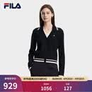 FILA 斐乐官方女士编织外套2026春新款休闲假两件学院风毛衣开衫 传奇蓝-NV XL 175/92A/XL