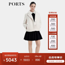 PORTS宝姿商场同款秋季新款女装奶白色环保皮草短大衣SD9U001QZW018 奶白色-5 L