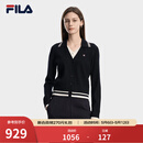 FILA 斐乐官方女士编织外套2026春新款休闲假两件学院风毛衣开衫 传奇蓝-NV M 165/84A/M