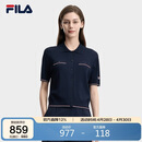 FILA 斐乐官方女子编织衫2026夏季基础百搭短装休闲短袖上衣