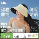蕉下（beneunder）蛋卷灯罩帽防晒帽女遮阳帽太阳帽大檐空顶帽男加长侧檐全脸遮阳黄
