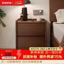 家逸实木床头柜卧室轻奢高级感简约小户型收纳边柜子置物架2026全新款