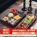 格娜斯 玻璃水果盘客厅轻奢创意零食分格干果盘北欧ins网红点心糖果盘