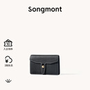Songmont山下有松循迹系列钱包设计师款皮夹短款卡包夹礼物男女零钱包 烟墨黑