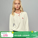 ELLE KIDS木代尔精棉撞色拼接针织衫女童春季新款圆领正肩套头轻薄上衣