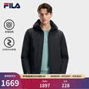 FILA 斐乐官方男士棉服2026春新款时尚休闲简约基础保暖连帽外套 传奇蓝-NV XL 180/100A/XL